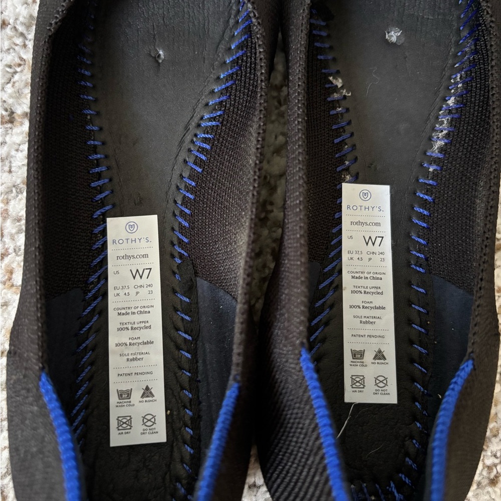 Rothy's Women's Black and Blue Flats - Picture 5 of 12